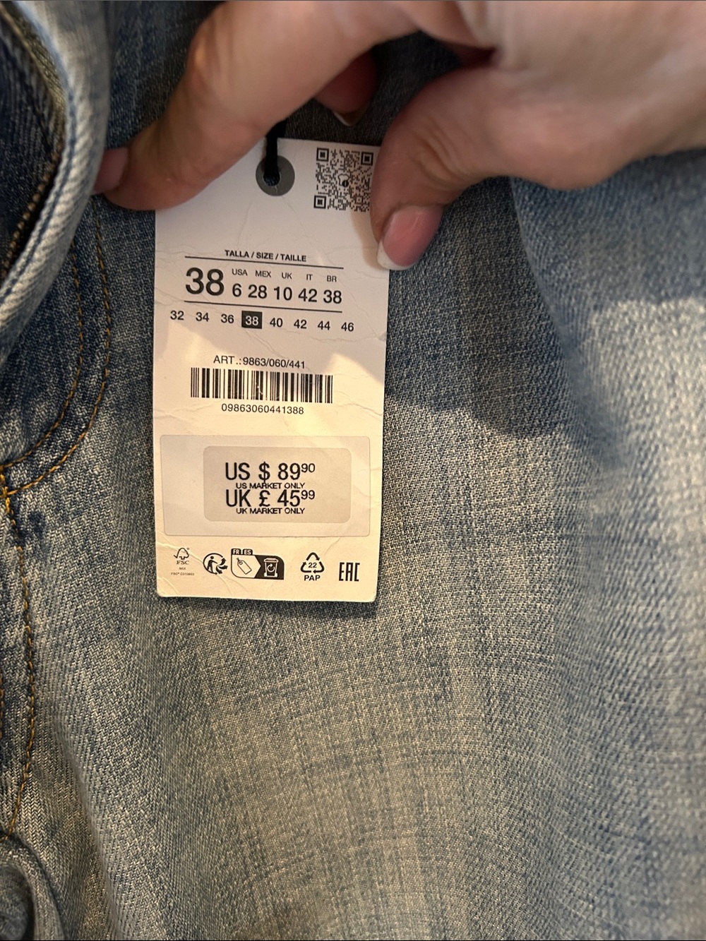 Zara Light Wash Women's Flared Jeans - Blue - Picture 10 of 10